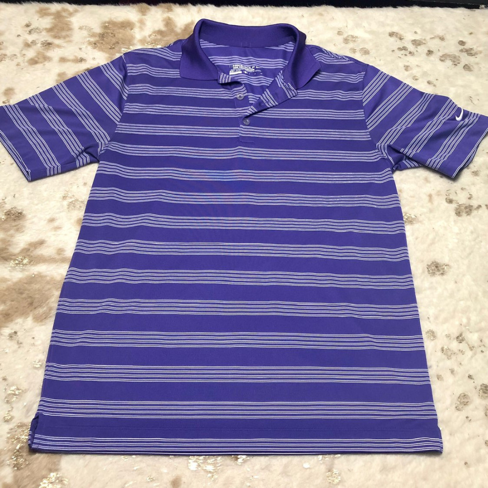 Nike Golf | Golf Dri-Fit Purple Striped Polo